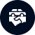 Car icon representing a vehicle parked in a parking lot, depicted with simple lines and a clear design